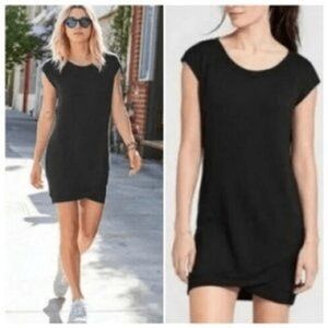 Athleta Black Criss Cross hem Mini Dress S